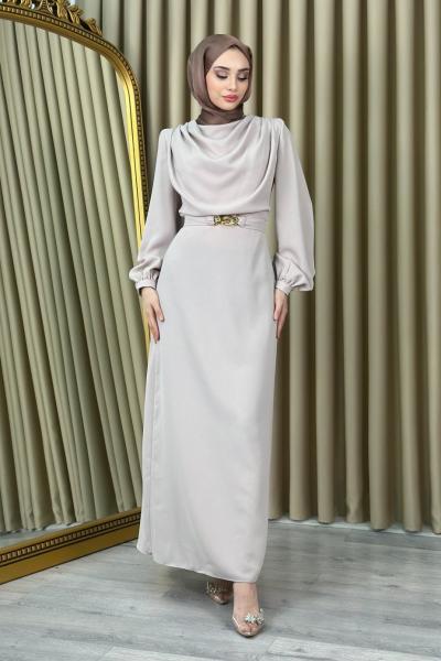 Nadide Elbise Taş Rengi