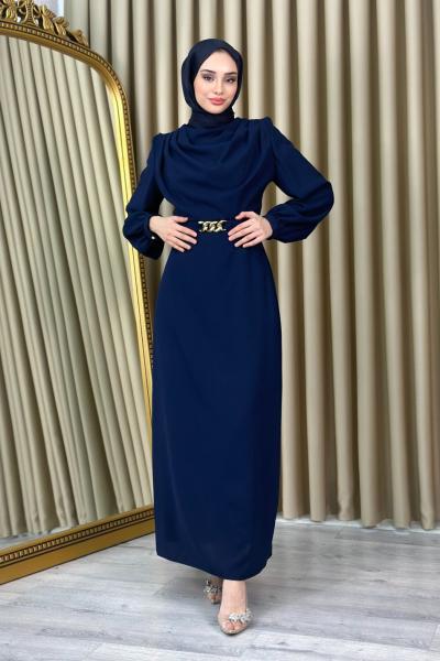Nadide Elbise Lacivert