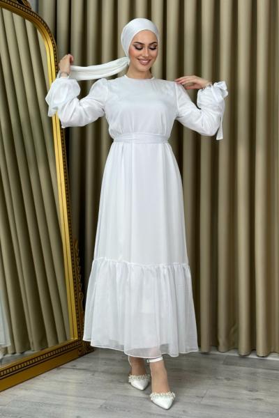 Sena Janjan Elbise Beyaz
