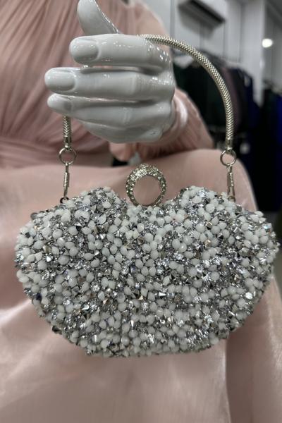 Mery Abiye Çanta Ekru Beyaz