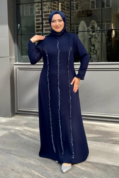 Gülten Tesettür Abiye Lacivert