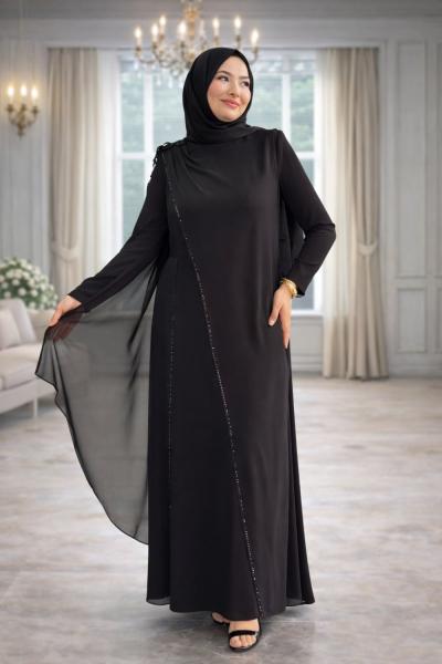 Aybüke Tesettür Abiye Siyah
